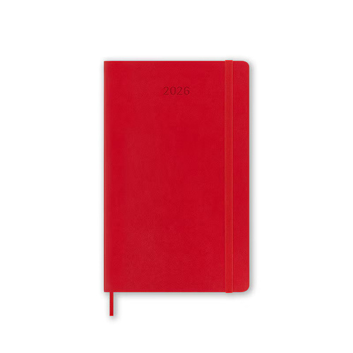 2026 Diary Moleskine Large Weekly Notebook Soft Cover Scarlet Red M-DSF212WN3Y26