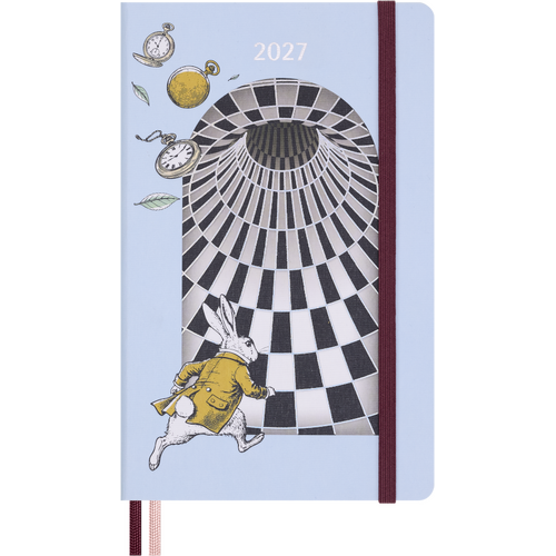 2027 Diary Moleskine Alice in Wonderland Large Daily Hard Cover, M-DHAL12DC3Y27