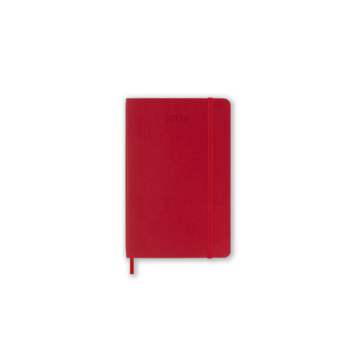 2026 Diary Moleskine Pocket Weekly Notebook Soft Cover Scarlet Red M-DSF212WN2Y26