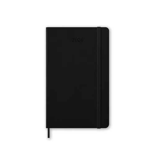 2026 Diary Moleskine Large Weekly Vertical Hard Cover Black M-DHB12WV3Y26