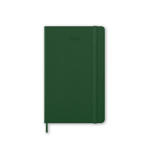 2026 Diary Moleskine Large Weekly Notebook Hard Cover Myrtle Green M-DHK1512WN3Y26