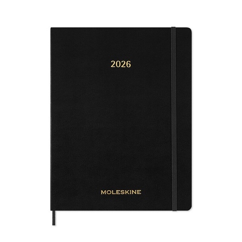 2026 Diary Moleskine Essential Extra Extra Large Weekly Vertical Spiral Black M-DSESNB12WN7Y26