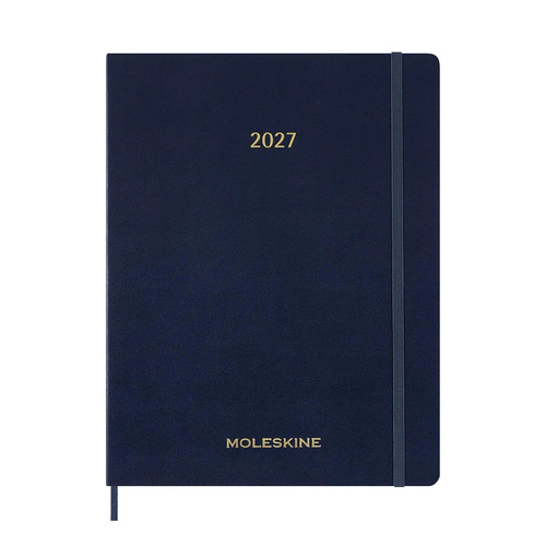 2027 Diary Moleskine Essential Planner Extra Extra Large Weekly Sapphire Blue Soft Cover, M-DSESNB2012WN7Y27