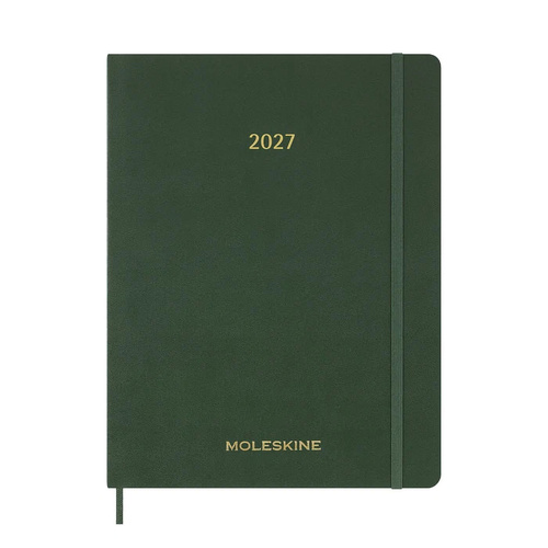 2027 Diary Moleskine Essential Planner Extra Extra Large Weekly Myrtle Green Soft Cover, M-DSESNK1512WN7Y27