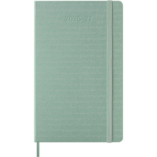 2026-2027 18-Month Diary Moleskine Large Weekly Classic Planner Hardcover Sage Green, M-DHK818WN3Y27