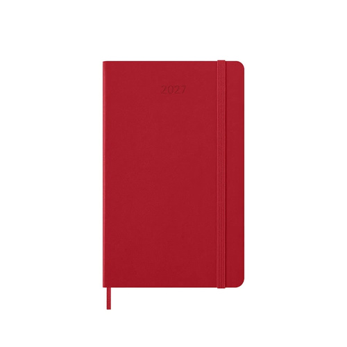 2027 Diary Moleskine Large Daily Notebook Scarlet Red Hard Cover, M-DHF212DC3Y27