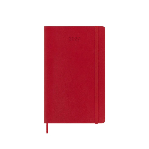 2027 Diary Moleskine Large Weekly Scarlet Red Soft Cover, M-DSF212WN3Y27