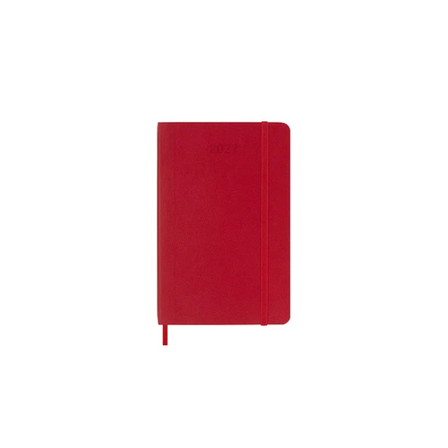 2027 Diary Moleskine Pocket Weekly Scarlet Red Soft Cover, M-DSF212WN2Y27