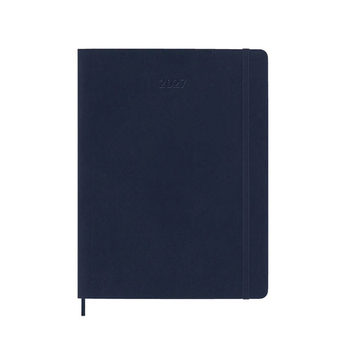 2027 Diary Moleskine Extra Large Weekly Notebook Sapphire Blue Soft Cover, M-DSB2012WN4Y27