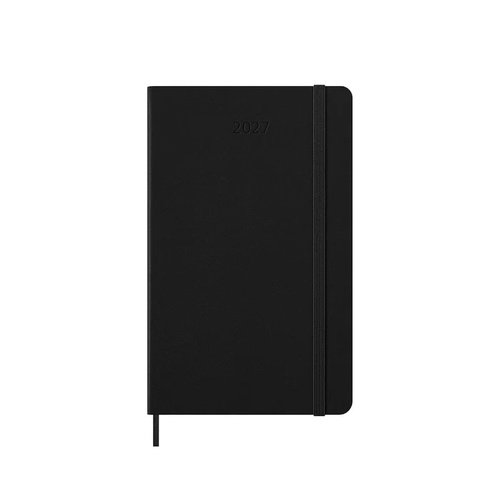 2027 Diary Moleskine Large Weekly Horizontal Black Hard Cover, M-DHB12WH3Y27