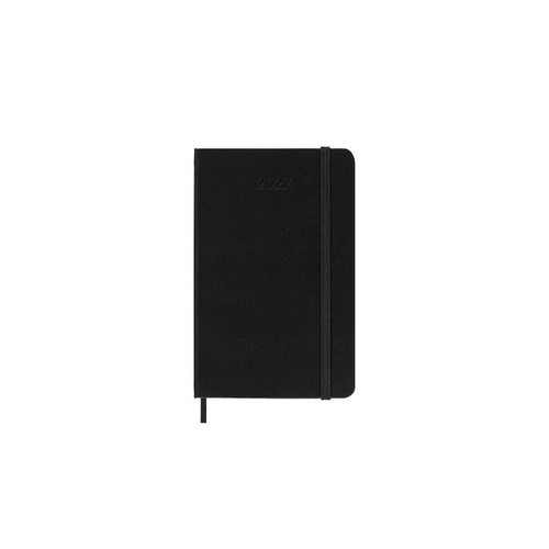 2027 Diary Moleskine Pocket Weekly Horizontal Black Hard Cover, M-DHB12WH2Y27