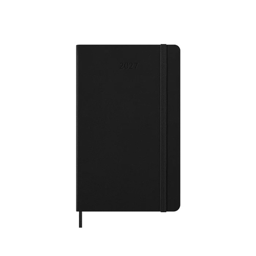 2027 Diary Moleskine Large Weekly Vertical Black Hard Cover, M-DHB12WV3Y27
