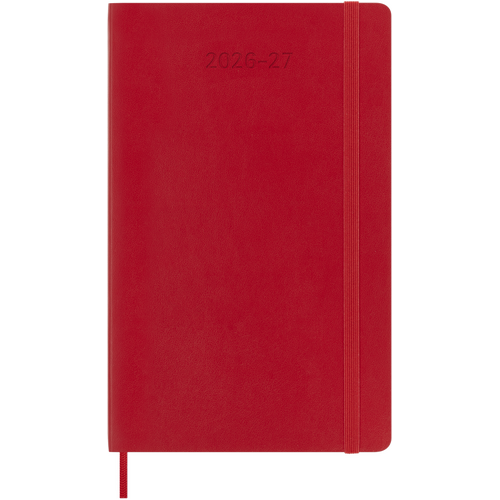 2026-2027 18-Month Diary Moleskine Large Weekly Notebook Planner Softcover Scarlet Red, M-DSF218WN3Y27