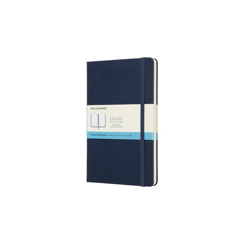 Moleskine Classic Notebook, Large, Dotted, Sapphire Blue, Hard Cover