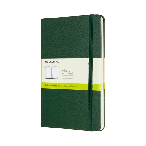 Moleskine Classic Notebook Large - Myrtle Green, Plain, Hard Cover