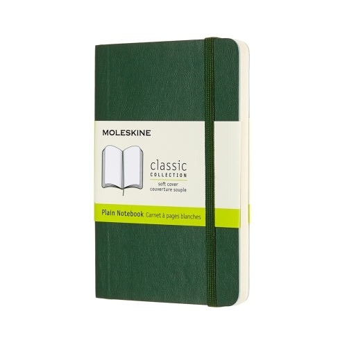 Moleskine Classic Notebook Pocket - Myrtle Green, Plain, Soft Cover