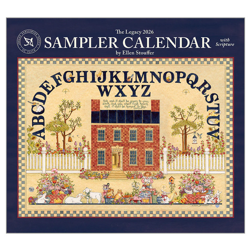 2026 Calendar The Legacy Sampler by Ellen Stouffer, Horizontal Wall WCA100783