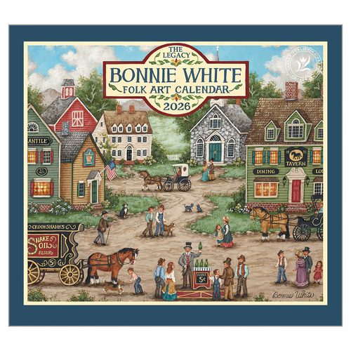 2026 Calendar The Legacy Bonnie White Folk Art, Horizontal Wall WCA102567