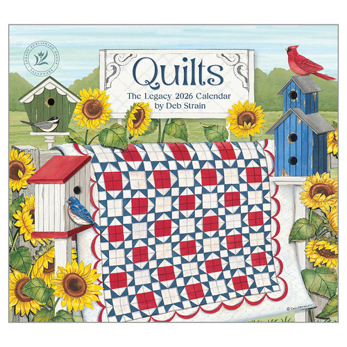 2026 Calendar The Legacy Quilts by Deb Strain, Horizontal Wall WCA103101