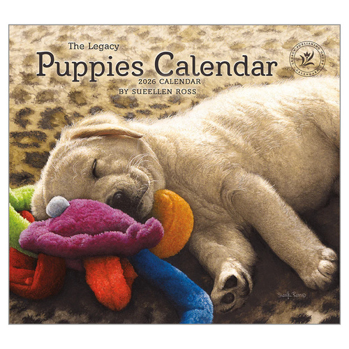2026 Calendar The Legacy Puppies by Sueellen Ross, Horizontal Wall WCA103852