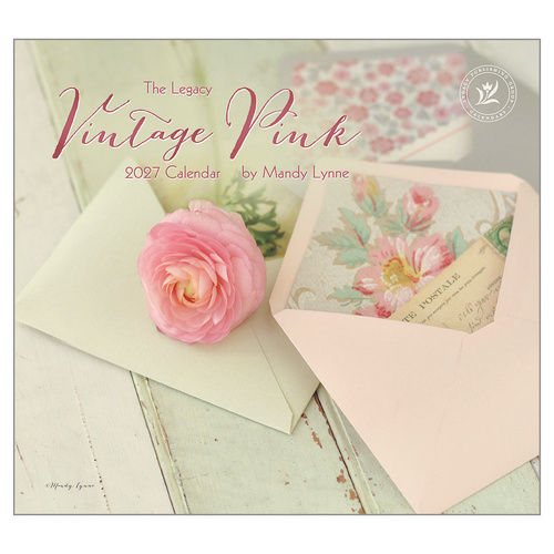 2027 Calendar The Legacy Vintage Pink Horizontal Wall WCA113564