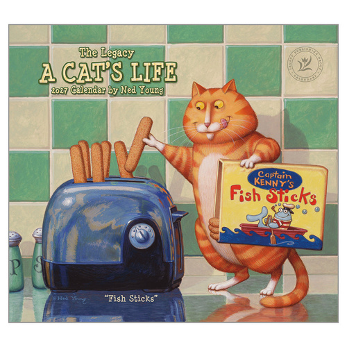 2027 Calendar The Legacy A Cat's Life Horizontal Wall WCA111596