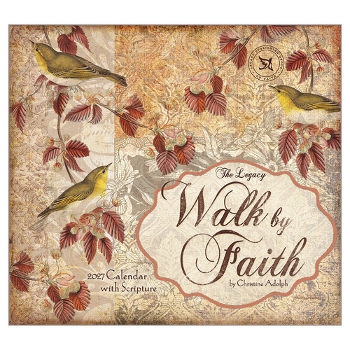 2027 Calendar The Legacy Walk By Faith with Scripture Horizontal Wall WCA113164
