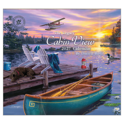 2027 Calendar The Legacy Cabin View Horizontal Wall WCA113796