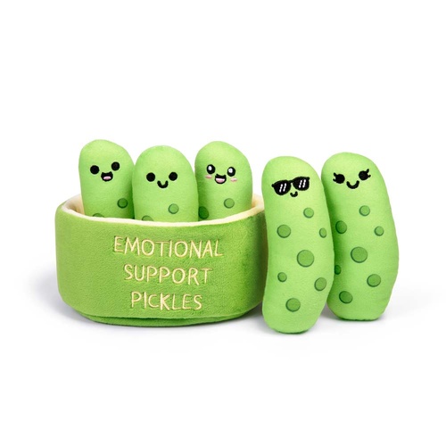 Relatable Plush Emotional Support Pickles (5 in Basket), ESPK5010AU