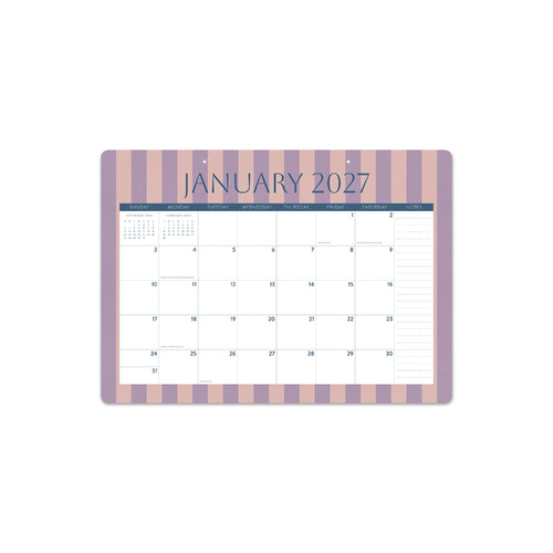 2027 17-Month Calendar Orange Circle Decorative Desk Blotters 476x343mm Desk Pad Cabana, 27061