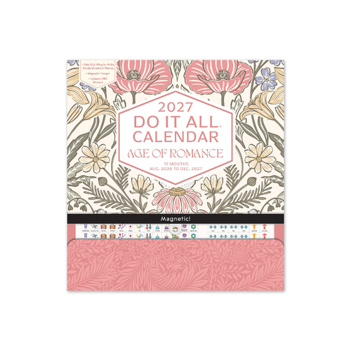 2027 17-Month Calendar Orange Circle Do-It-All 305x325mm Magnetic Wall Age of Romance, 27075