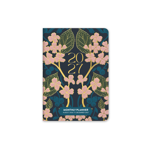2027 17-Month Planner Orange Circle Pocket 114x165mm Month to View Age of Romance, 27352