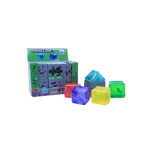 Minecraft Jelly Cubes Squishy Sensory Collectible Toy, JTMIN-35237
