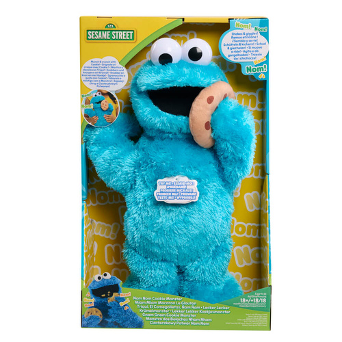 Sesame Street Animated Plush 35cm Nom Nom Cookie Monster, JPSS57844