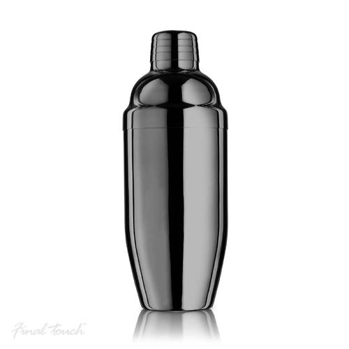 Final Touch Cocktail Shaker 532mL Double-Wall Black Chrome, Winex FTA1850-19