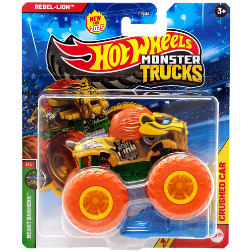 Hot Wheels Monster Trucks with Crushed Car - Rebel-Lion