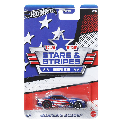 Hot Wheels 2024 Stars & Stripes Diecast Car 1:64 - 2013 Copo Camaro