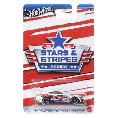 Hot Wheels 2024 Stars & Stripes Diecast Car 1:64 - 2020 Ford Shelby GT500