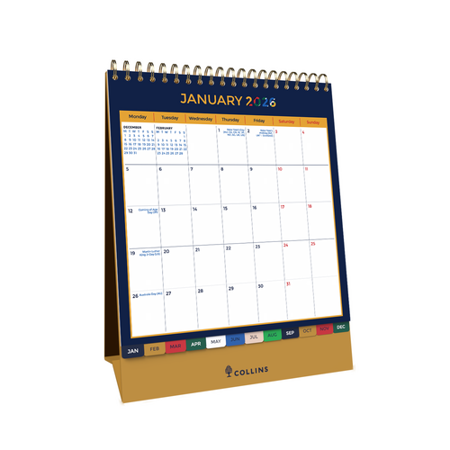 2026 Calendar Collins Edge Mira Desktop EDMRDC