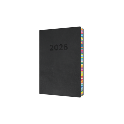 2026 Diary Collins Edge Rainbow A5 Day to Page Charcoal ED151.U96