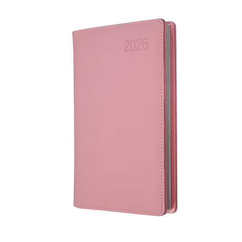 2026 Diary Debden Associate II Pocket Slim B6/7 Week to View Vertical Pink 4651.U50
