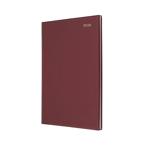 2026 Diary Collins Belmont A4 Week to View Burgundy 347.V78