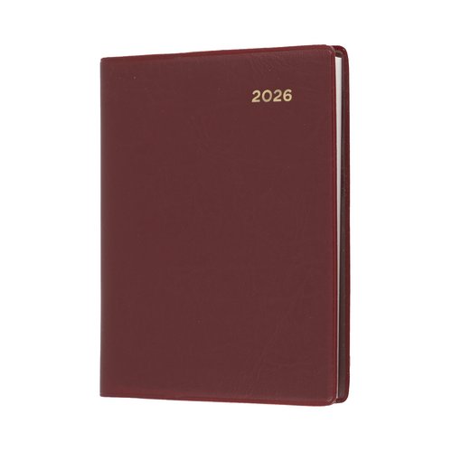2026 Diary Collins Belmont Pocket A7 Week to View Burgundy 337.V78