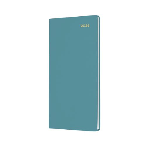 2026 Diary Collins Belmont Colours Pocket Slim B6/7 Week to View Portrait Teal 377P.V53