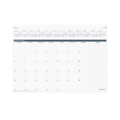 2026 Desktop Planner Refill Debden A2 Month to View 3902.CRF