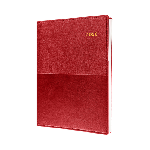 2026 Diary Collins Vanessa A4 Week to View Red 345.V15