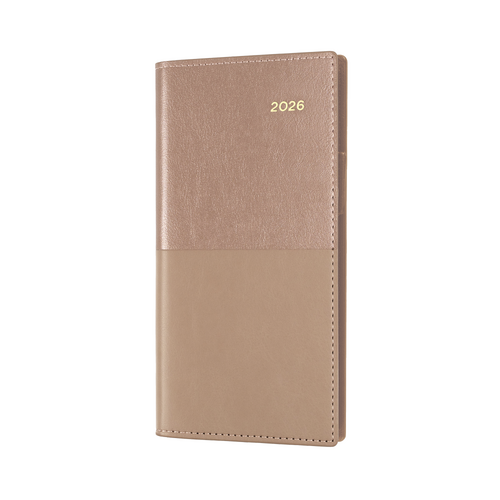 2026 Diary Collins Vanessa Pocket Slim B6/7 Week to View Landscape Rose Gold 375.V49