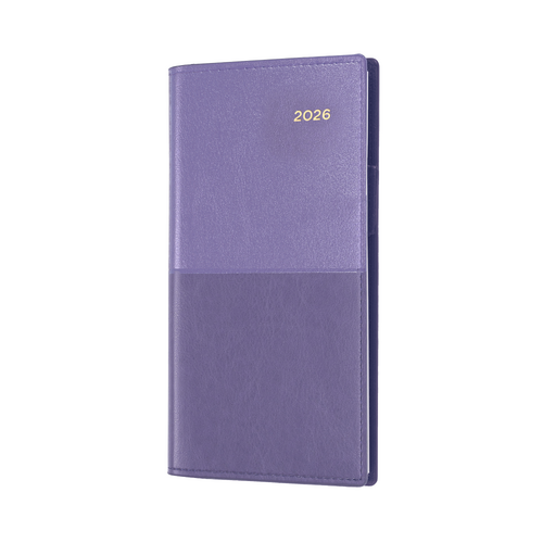 2026 Diary Collins Vanessa Pocket Slim B6/7 Week to View Landscape Purple 375.V55