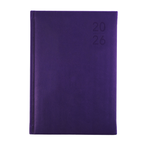 2026 Diary Collins Silhouette A5 Day to Page Purple S5100.P55