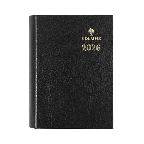 2026 Diary Collins Sterling Pocket A7 Day to Page with Pencil Black 133P.P99